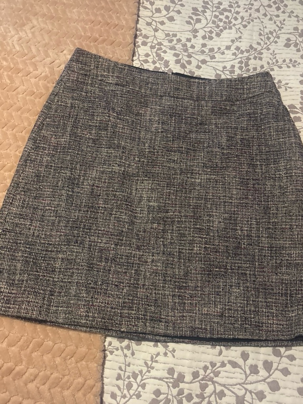 DKNY Gray Tweed Mini Skirt